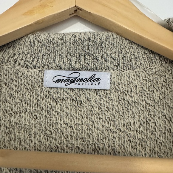 Magnol Boutique Button Detail Oatmeal Two Tone Cardigan - Size M - Picture 3 of 6